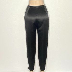 Isabel Ardee Pants Black Satin Straight Leg 10